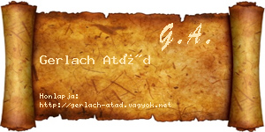 Gerlach Atád névjegykártya
